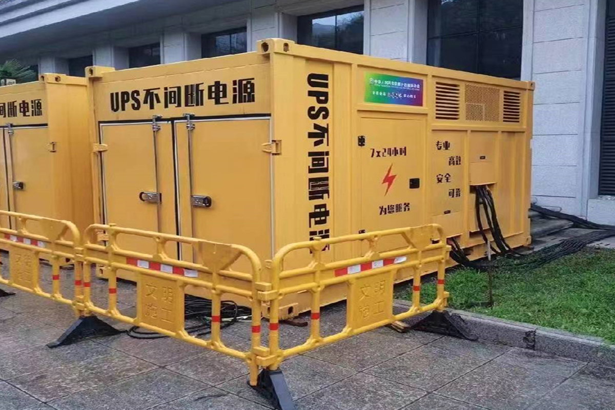沉湖管委会发电机租赁施工现场