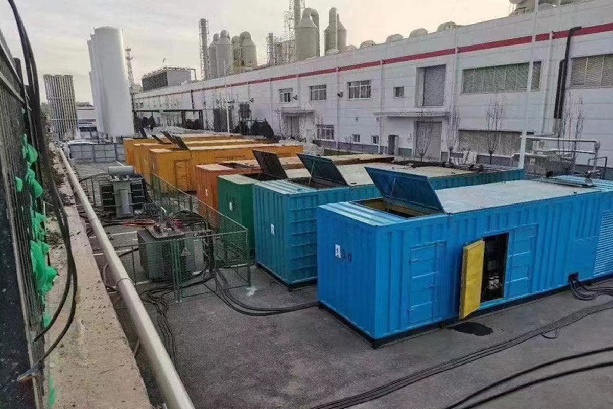 沉湖管委会发电机租赁施工现场